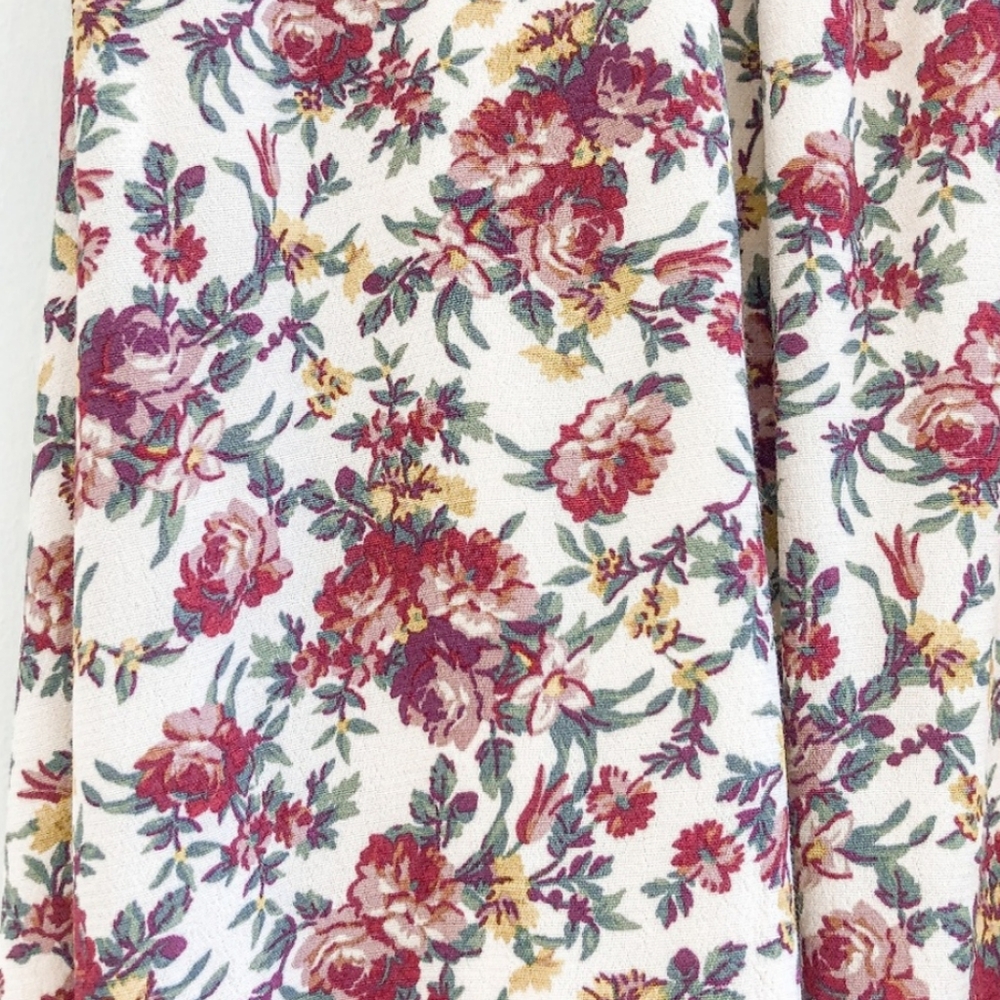 Sezane Maria Red Floral Midi Skirt | 36 - Picture 6 of 11